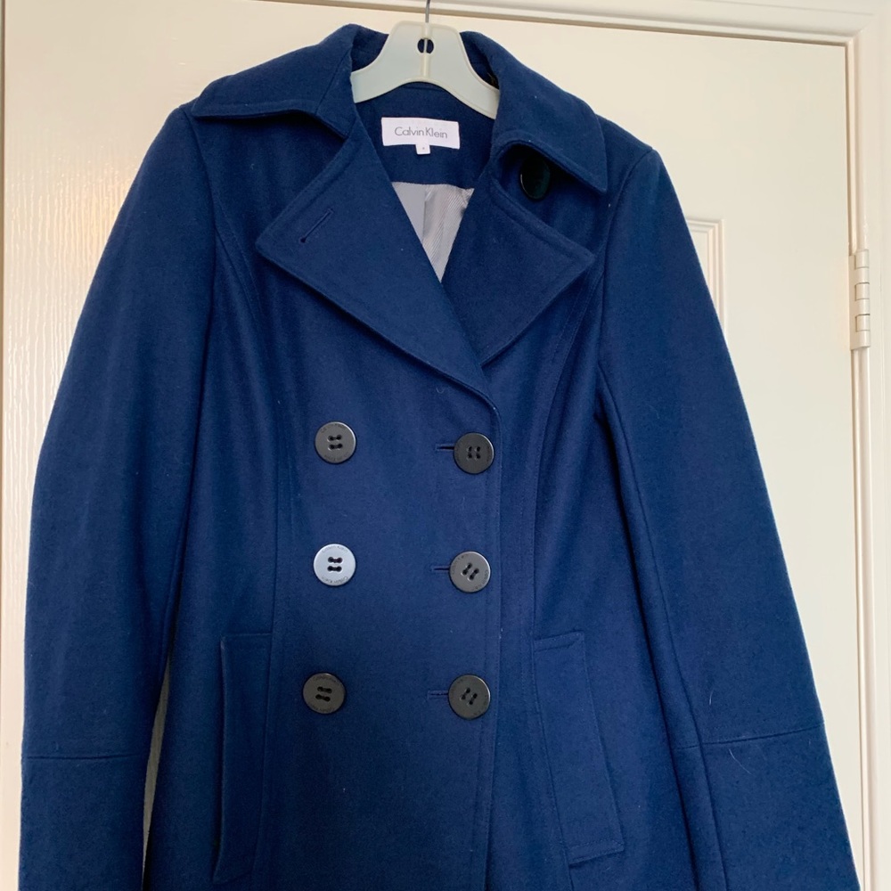 Blue Calvin Klein Pea Coat